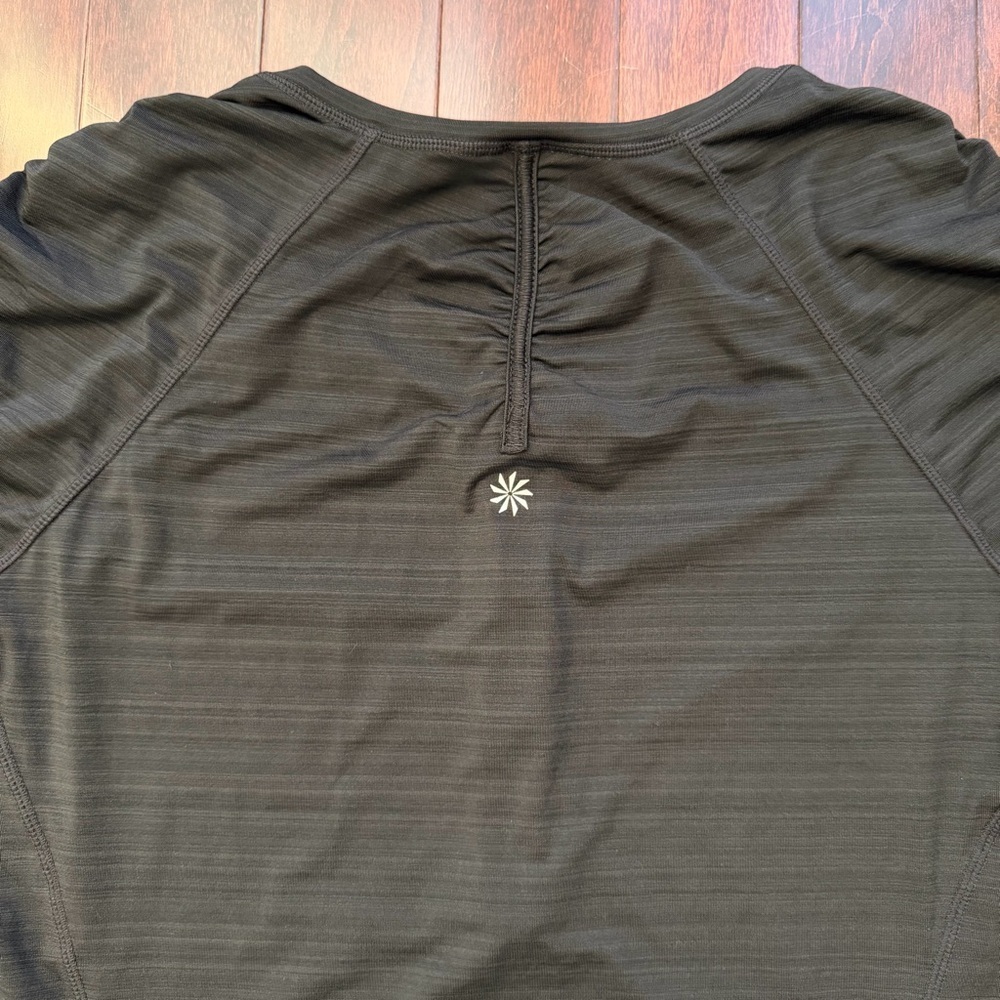Athleta Women's Pacifica UPF Long Sleeve Size 2X XXL Pullover 1/2 Zip Black Gym - Picture 7 of 10